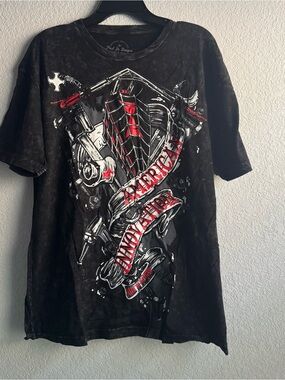 Paul Jr Designs American Tradition Black Graphic Tee XL